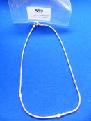 *Sterling 925 Silver Snake Chain with Pendant 36cm