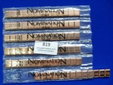 *Six Copper Coloured Nomination Bracelets