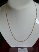 *9ct Gold Diamond Cut Curb Chain 16