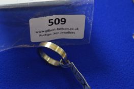 *Stainless Steel Ring with 18ct Gold Insert Band