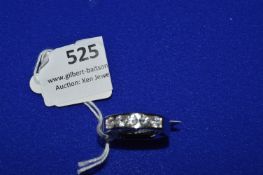 *Stainless Steel Ring with Inset Crystals Size:55