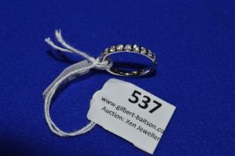 *Stainless Steel Ring with Crystals Size:55