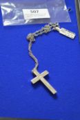 *Sterling 925 Silver Chain with 12g Silver Crucifi