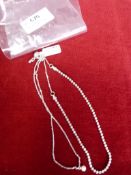 *San Silver Rhodium Plated Pendant with Pearl