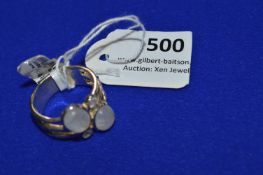 *Sterling 925 Silver Ring with Four Moonstones