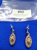 *Pair of Rennie Macintosh Sterling Silver Celtic D