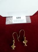 *Pair of Sterling 925 Silver & Gold Plated Earring