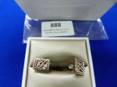 *Pair of Rennie Macintosh Sterling Silver Celtic D