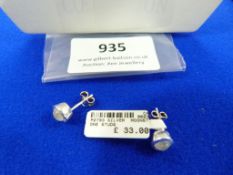 *Pair of Sterling 925 Silver & Moonstone Earrings