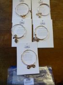 *Five Chrysalis 18ct Rose Gold Bangles