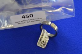 *Stainless Steel Ring with 0.02ct Diamond