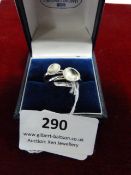 *Two Silver Pebble Rings