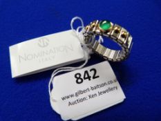 *Nomination Expanding Ring with Green Stone