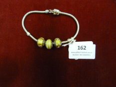 *Lovelinks Silver Bracelet with Three Glass Bead C