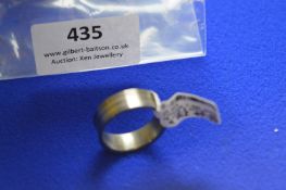 *7.5mm Titanium Concave Ring with Two Silver Bands