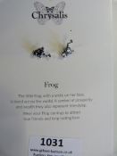 *Pair of Chrysalis Charmed Frog Earrings with Rhod