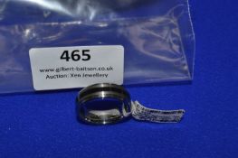 *Tungsten Ring with Black Resin Inlay