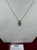 *Sterling 925 Silver Necklace with Hand Design Pen