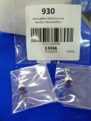 *Pair of Sterling 925 Silver & 