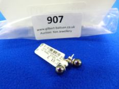 *Pair of Sterling 925 Silver and Iridescent Pearl