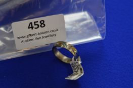 *Titanium Ring with Diamonds and Grooves RRP:£180