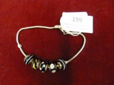 *Lovelinks Silver Bracelet with Five Glass Beads