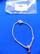 *Sterling 925 Silver Bracelet Chain with Butterfly