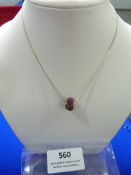 *Sterling 925 Silver Snake Chain with Pendant 44cm