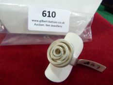 *Sterling 925 Silver Ring with Concentric Circle D