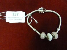 *Lovelinks Silver Bracelet with Three Glass Bead C