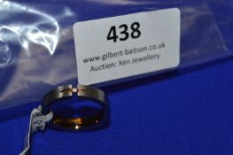 *4mm Titanium & Brown Diamond Ring RRP:£110