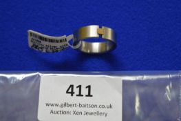 *Sterling Silver Ring with 18ct Gold Detail