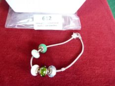 *Sterling 925 Silver Petite Charm Bracelet with Fi