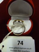 *Pair of Gold & Nickel Plated Ladies & Gents Weddi