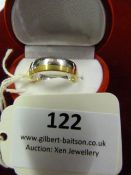 *Engraved Ladies Nickel & Gold Plated Wedding Ring