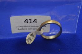 *Titanium Ring with Gold Coloured Bands