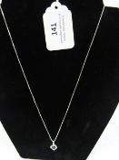 *Silver Necklace with Amethyst & Silver Pendant