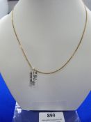 *9ct Gold Diamond Cut Curb Chain 16