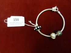 *Lovelinks Silver Bracelet with Three Glass Bead C