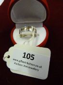 *Gold & Nickel Plated Wedding Ring Set with Stone