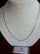 *Sterling 925 Silver Diamond Cut Curb Chain 20