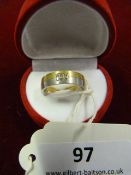 *Gold & Nickel Plated Wedding Ring Set with Stone