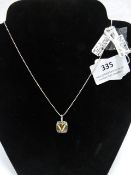 *Silver Chain with Hammered Heart Pendant