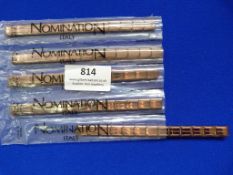 *Five Bronze Coloured Nomination Bracelets