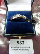 *Stainless Steel Ring with One Stone Size:67