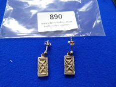 *Pair of Rennie Macintosh Sterling Silver Celtic D