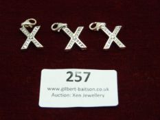 *Three Thomas Sabo Silver & CZ Charms 