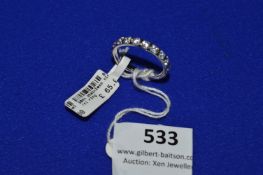 *Stainless Steel Ring with Crystals Size:55