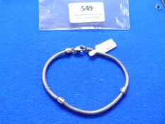 *Sterling 925 Silver Bracelet Chain with Oxidised