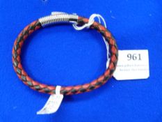 *Unique Braided Red & Black Leather Bracelet